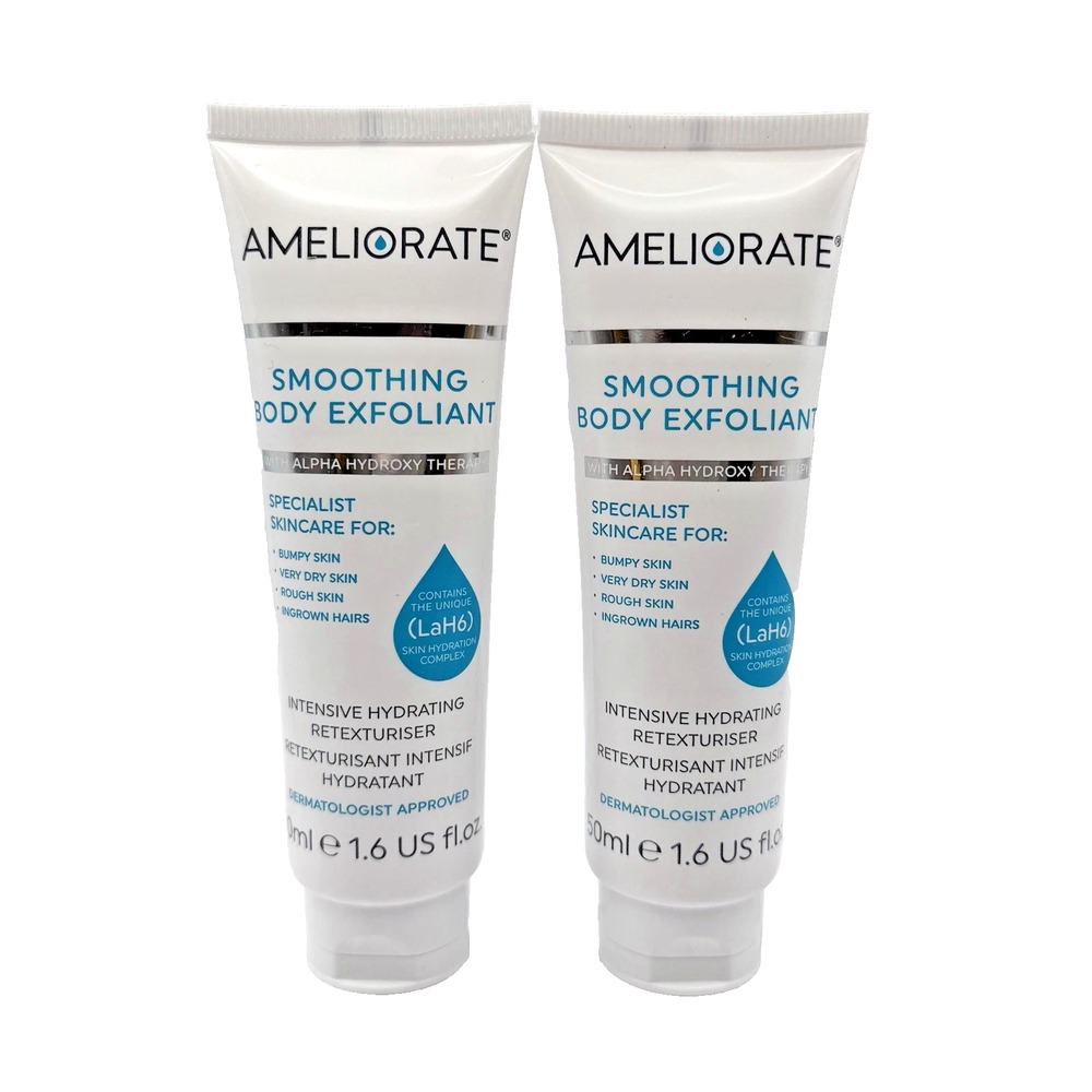 Ameliorate Smoothing Body Exfoliant 2x 50ml 1.6oz Dry Bumpy Skin Keratosis, New